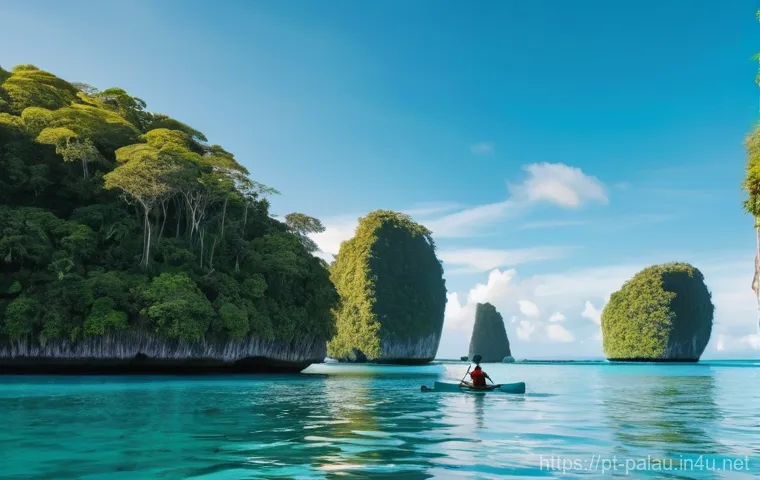 팔라우 해양 스포츠 트렌드 - **Magical Jellyfish Lake Encounter:** A serene and ethereal scene within Palau's famous Jellyfish La... 팔라우 해양 스포츠 트렌드 - **Magical Jellyfish Lake Encounter:** A serene and ethereal scene within Palau's famous Jellyfish La...