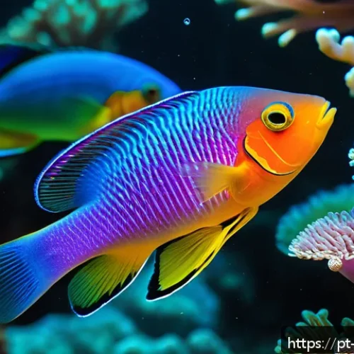 팔라우 여행 중 마주할 수 있는 야생동물 - A vibrant underwater scene of Palau&rsquo;s coral reef ecosystem, featuring colorful coral formations in s...